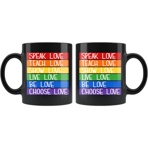 All The Love Black Mug