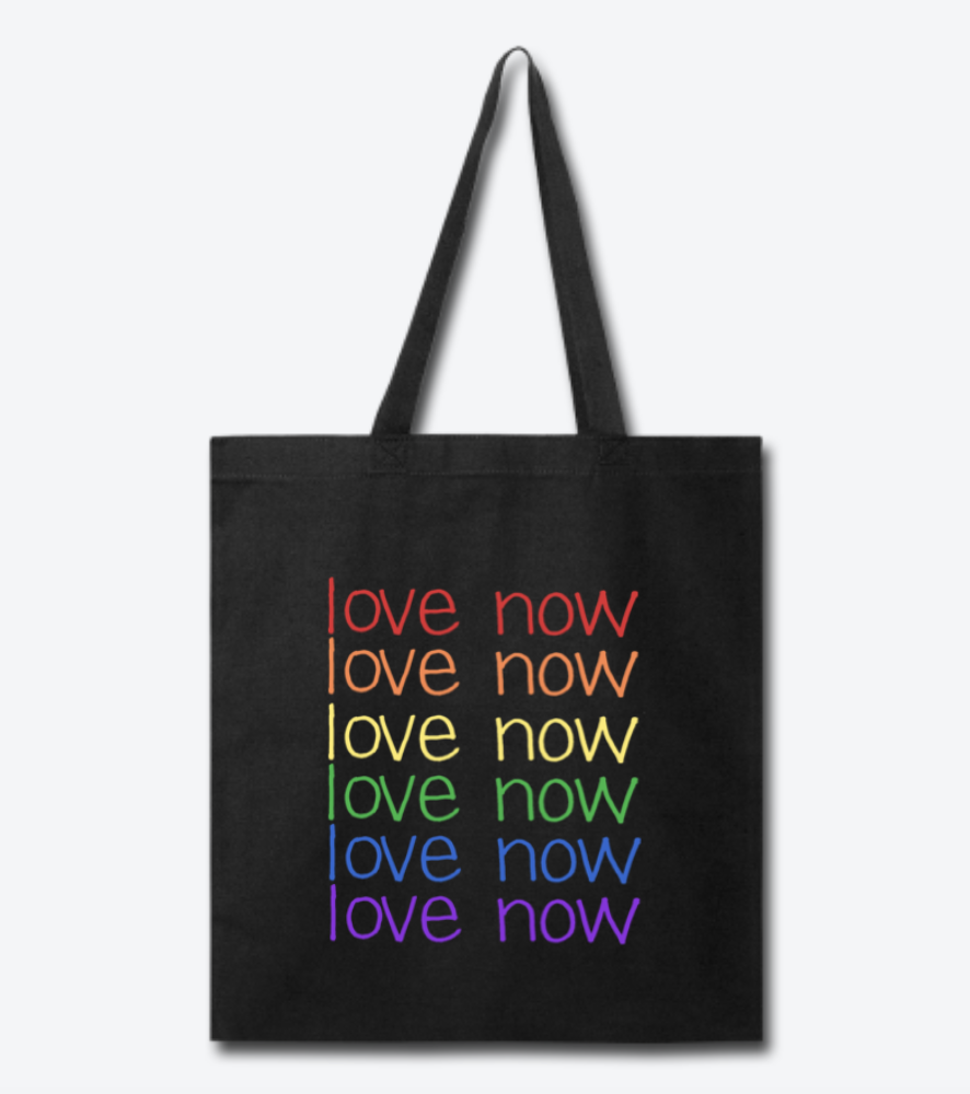 Love Now Rainbow Pride Tote Bag