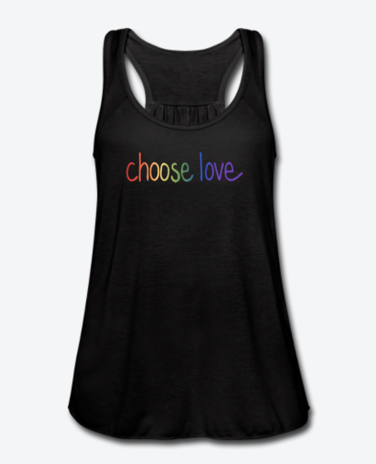 Choose Love Rainbow Pride Women's Flowy Tank Top