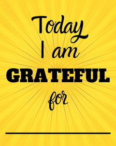 Today I Am Grateful For ... Sunny Downloadable Print * Instant Whiteboard! *
