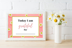 Today I Am Grateful For ... DaisyCups Downloadable Print * Instant Whiteboard! *