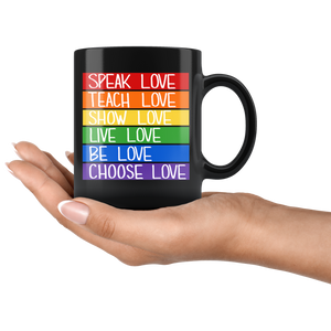 All The Love Black Mug