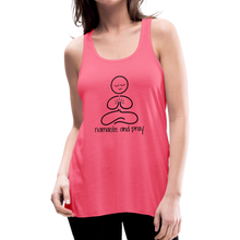 Load image into Gallery viewer, Namaste And Pray Women&#39;s Flowy Tank Top by Bella - neon pink
