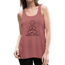 Load image into Gallery viewer, Namaste And Pray Women&#39;s Flowy Tank Top by Bella - mauve
