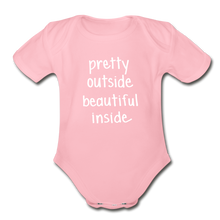 Load image into Gallery viewer, Beautiful Inside Organic Short Sleeve Baby Bodysuit - light pink
