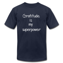 Load image into Gallery viewer, Gratitude Unisex Jersey T-Shirt - navy
