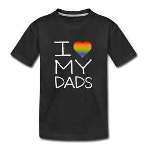 I Love My Dads Kid’s Premium Organic T-Shirt - black