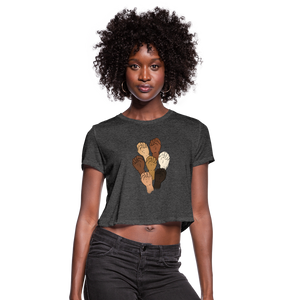 Black Lives Matter Women's Cropped T-Shirt - deep heather