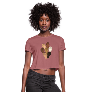 Black Lives Matter Women's Cropped T-Shirt - mauve