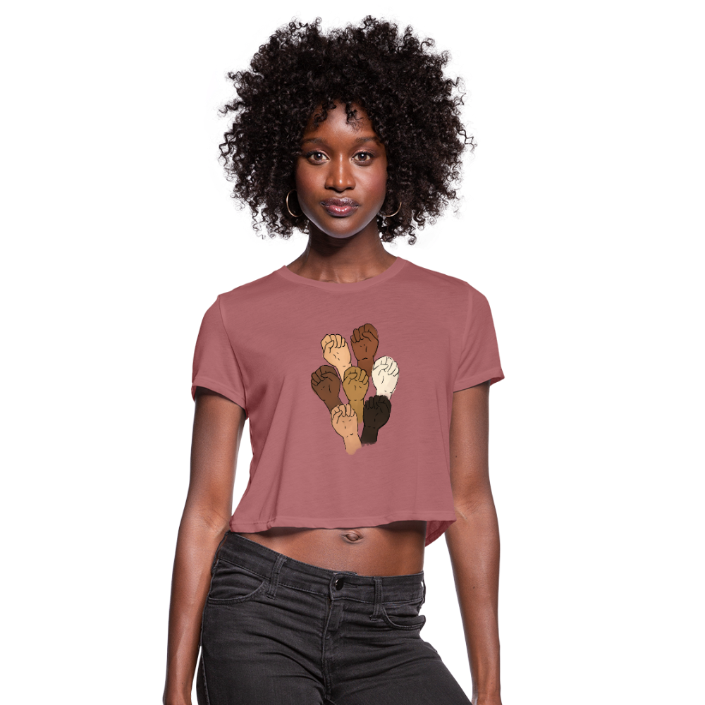 Black Lives Matter Women's Cropped T-Shirt - mauve