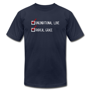 Love and Grace Unisex T-Shirt - navy