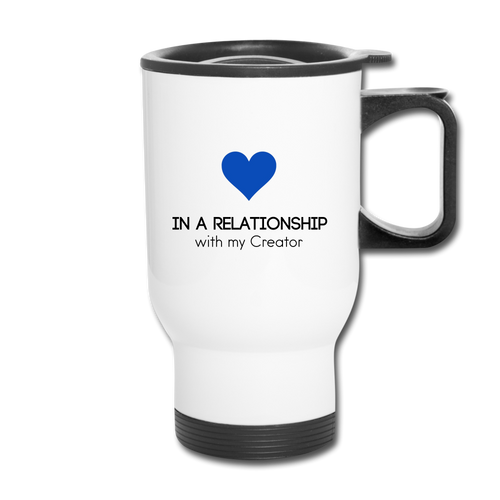 Relationship Status Travel Mug - white