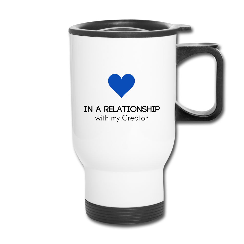Relationship Status Travel Mug - white