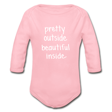 Load image into Gallery viewer, Beautiful Inside Organic Long Sleeve Baby Bodysuit - light pink
