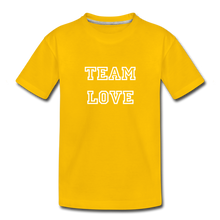 Load image into Gallery viewer, TEAM LOVE Kids&#39; Customizable Premium Tee - sun yellow
