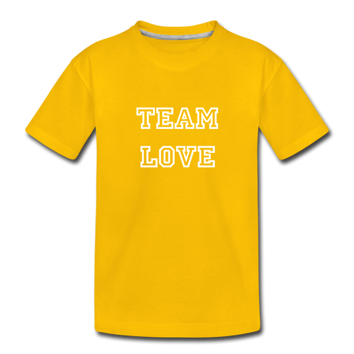 TEAM LOVE Kids' Customizable Premium Tee - sun yellow