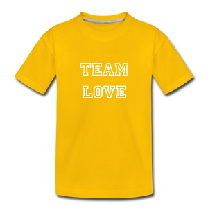 TEAM LOVE Kids' Customizable Premium Tee - sun yellow