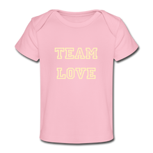 Load image into Gallery viewer, TEAM LOVE Customizable Organic Baby T-Shirt - light pink
