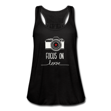 Load image into Gallery viewer, !NEW! Focus On Love Women&#39;s Flowy Tank - black
