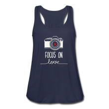 Load image into Gallery viewer, !NEW! Focus On Love Women&#39;s Flowy Tank - navy
