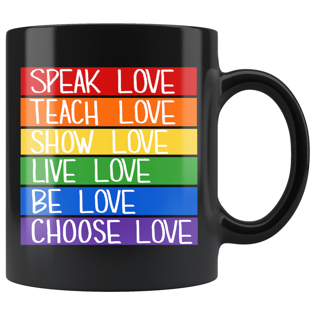 All The Love Black Mug